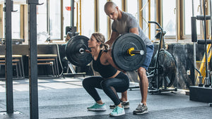 Female Bodybuilder Squatting