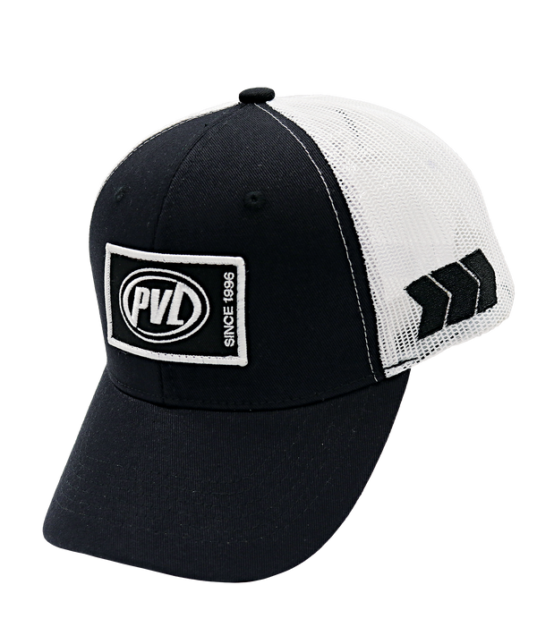 Patched Trucker Cap (White/Black)