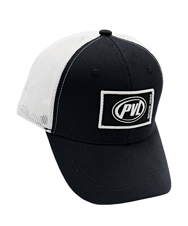 Patched Trucker Cap (White/Black)