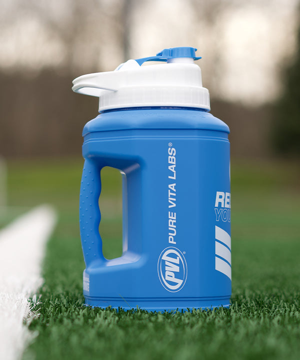 PVL® REDEFINE 1.89L Flip-N-Sip Gym Jug / Bottle (Blue)