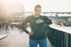 Athlete Checking their Smart Watch