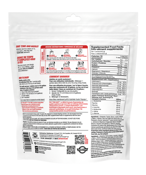 PROH2O™ Team Size - Electrolyte Drink Mix (612 g)