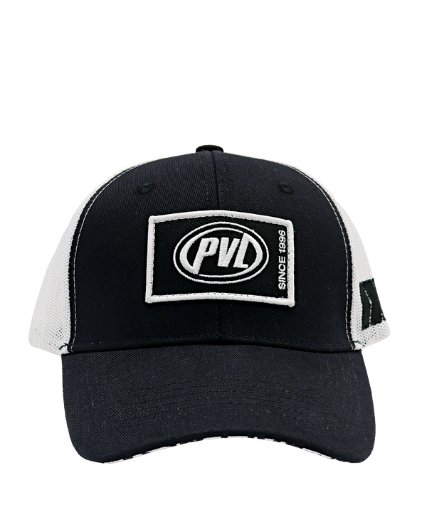 Patched Trucker Cap (White/Black)