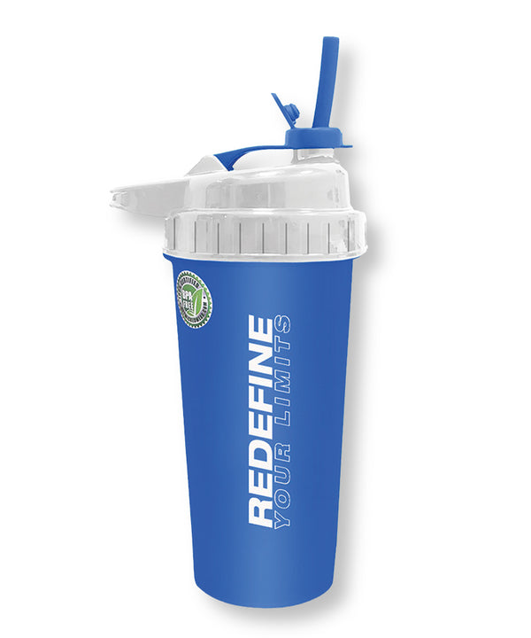 PVL® REDEFINE Flip-N-Sip Gym Shaker Cup (Blue)