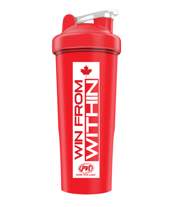PVL CAN-WHEY 700ml Shaker – Red/White