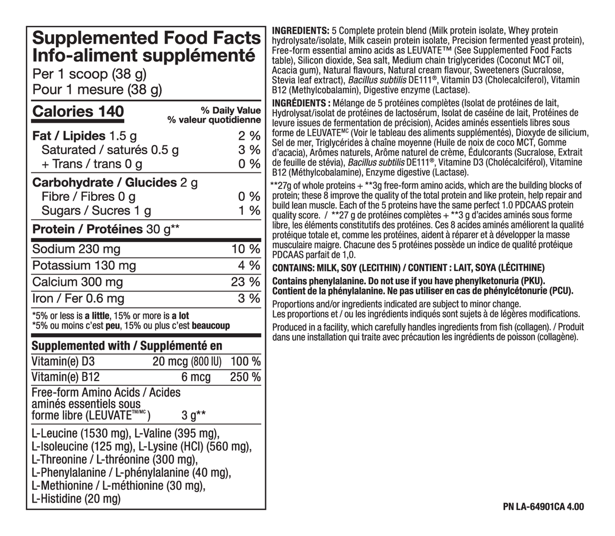 Nutrition facts