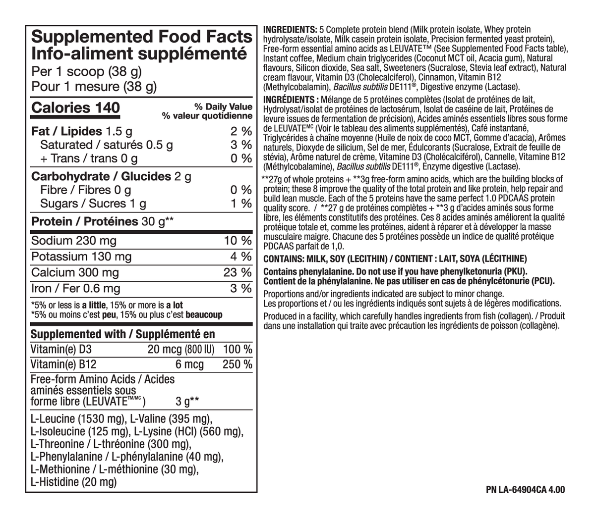 Nutrition facts