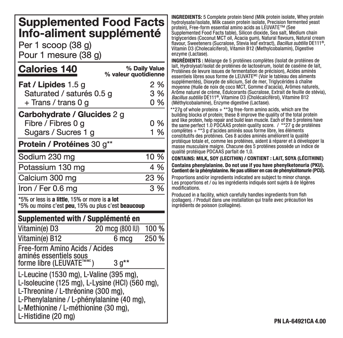 Nutrition facts