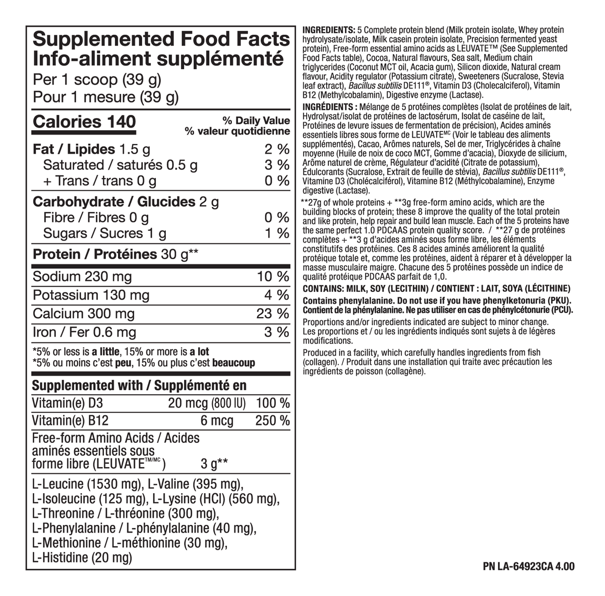 Nutrition facts