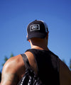 Load image into Gallery viewer, Patched Trucker Cap (White/Black)
